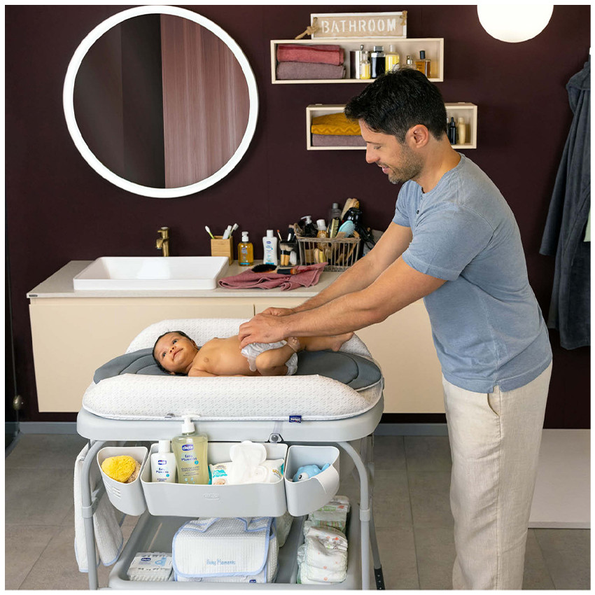 Baignoire avec table de change Cuddle & Bubble graphite melange 