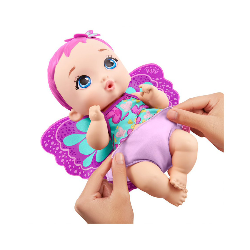 Bébé Papillon Rose Boit et Fait Pipi 