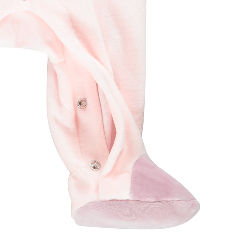 Dors-bien en velours bicolore motif chouette  