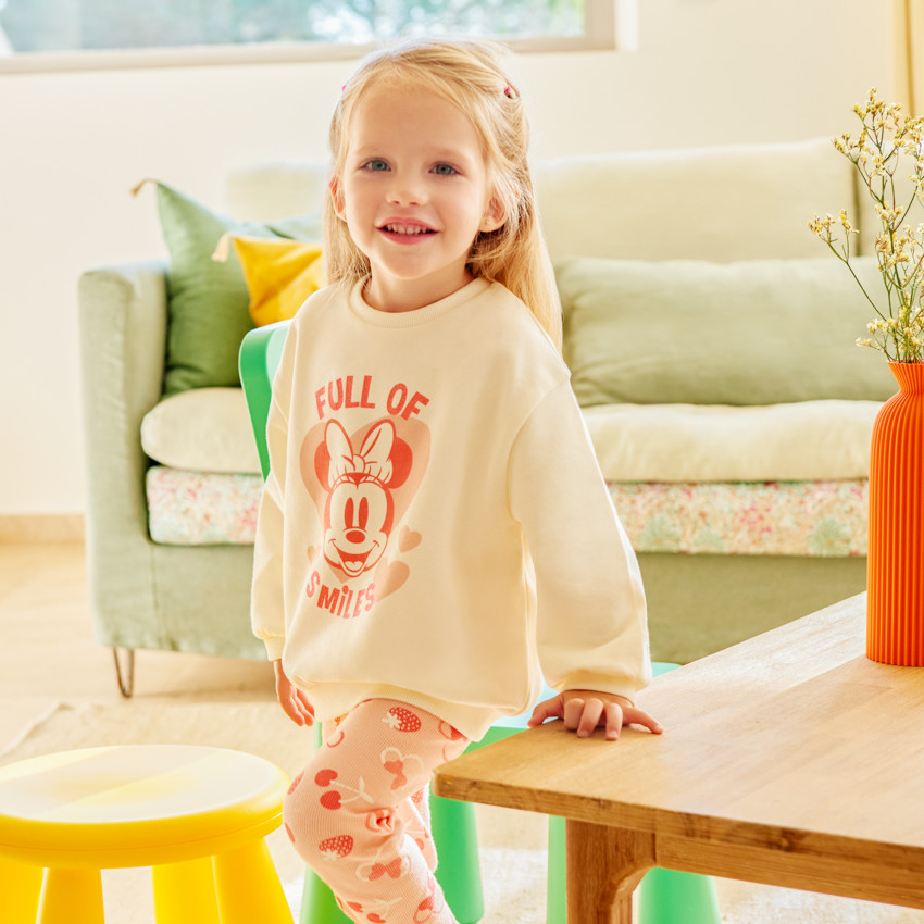 Ensemble sweat + caleçon print Minnie Disney pour bébé fille 