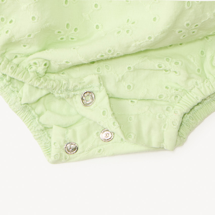 Combinaison courte en broderie anglaise fantaisie pour bébé fille 