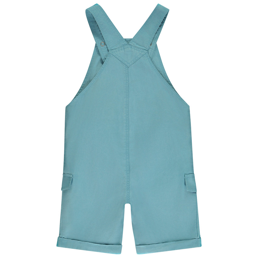 Salopette courte print ludique félin pour bébé garçon 