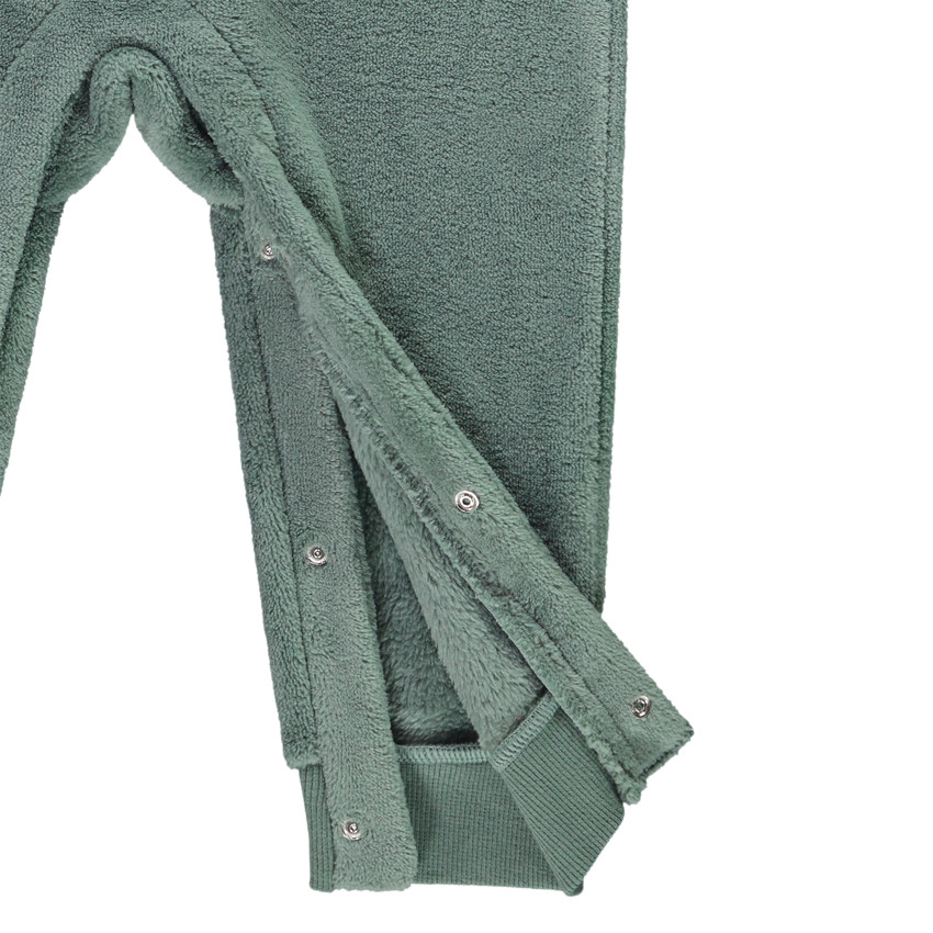 Surpyjama uni en sherpa avec ourson ludique pour bébé  