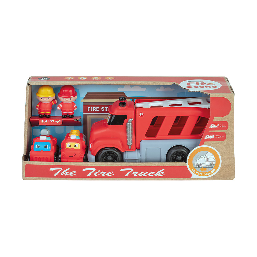Coffret véhicules de pompiers à friction