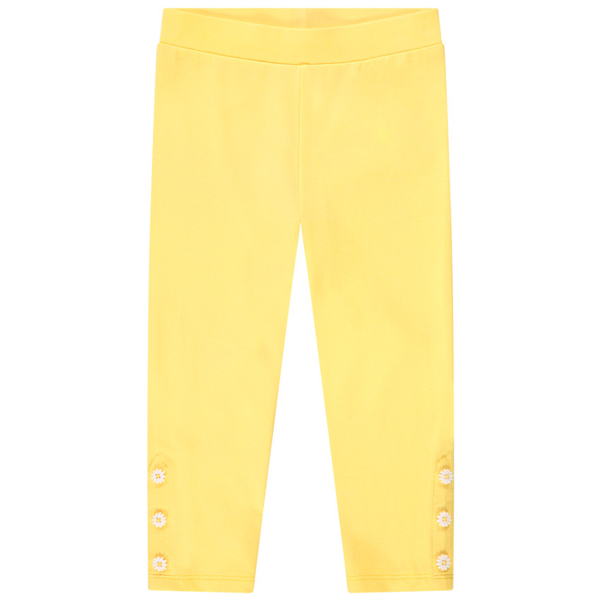 Legging court uni boutons fantaisie pour fille 