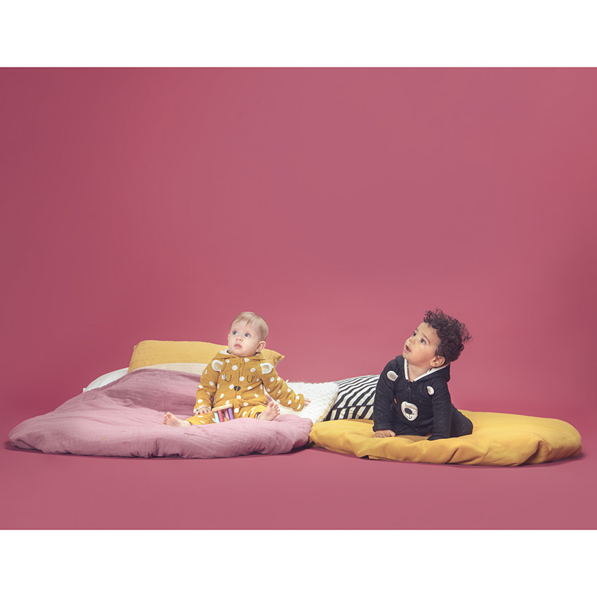 Combinaison longue à pois doublée jersey pour bébé fille 