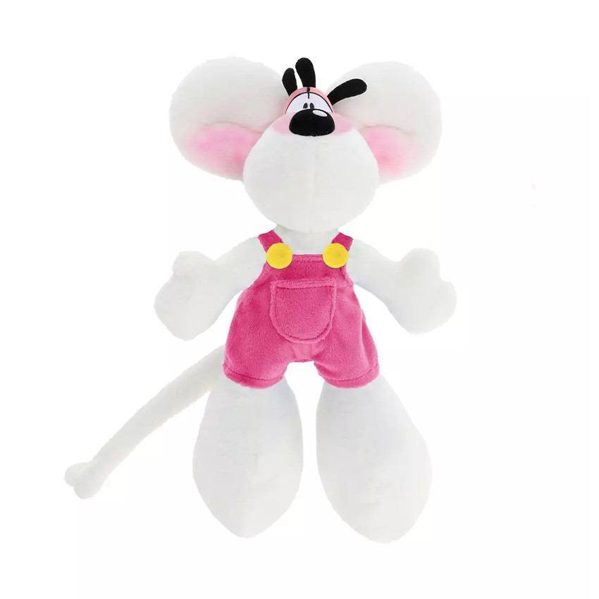 Peluche Diddl en salopette rose 30cm