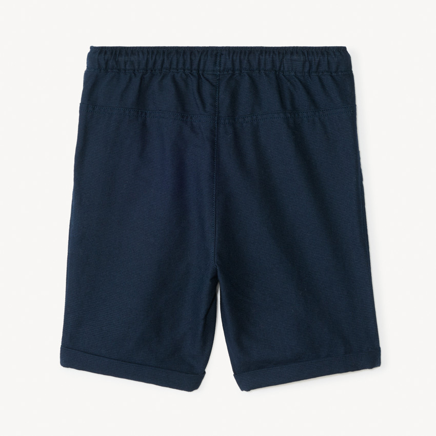 Bermuda uni en toile pour bébé garçon 