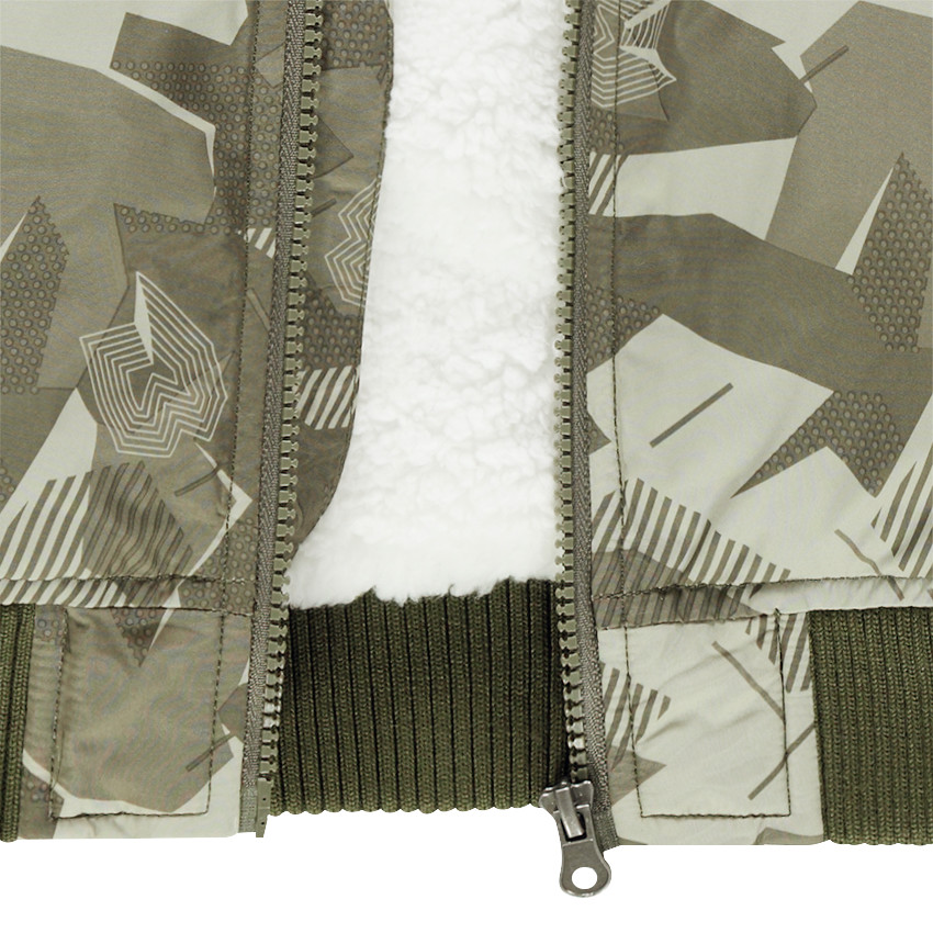 Bombers motif style army doublé sherpa 