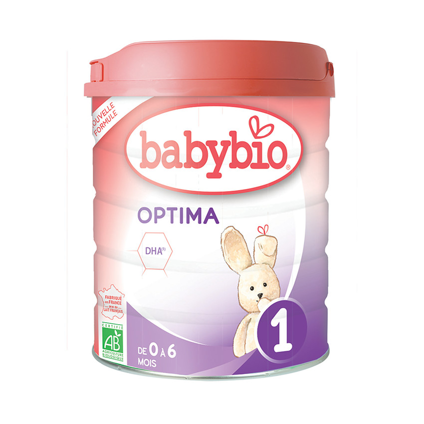 Lait en poudre 1er âge au lait de vache bio Optima 1 - 800g