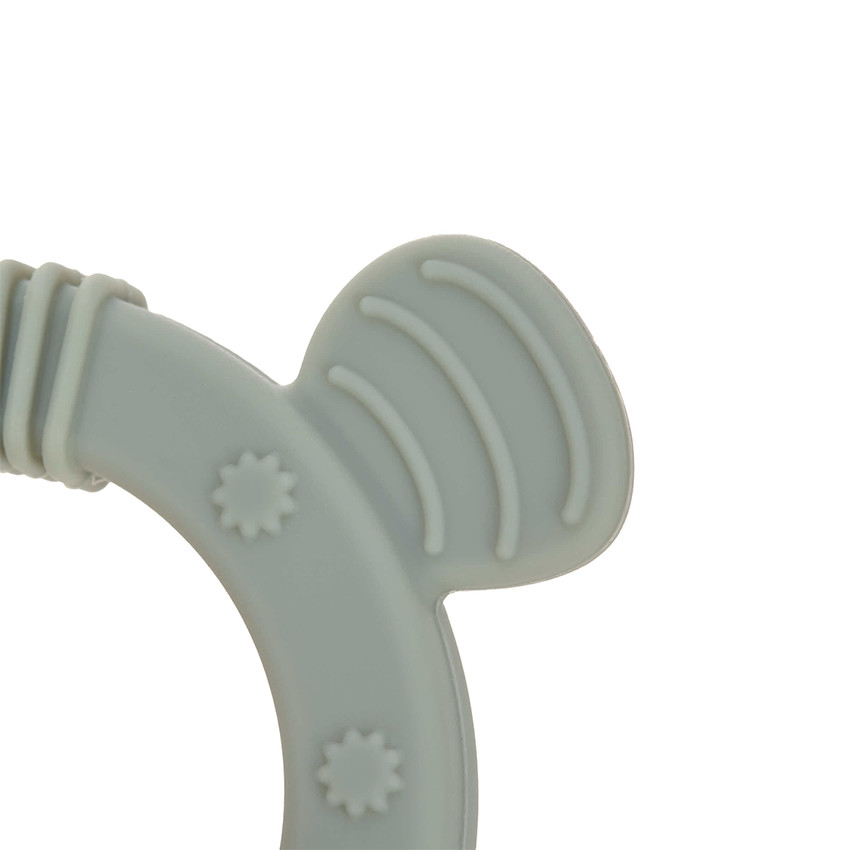 Anneau de dentition bi-matière Little Chums Chat olive 