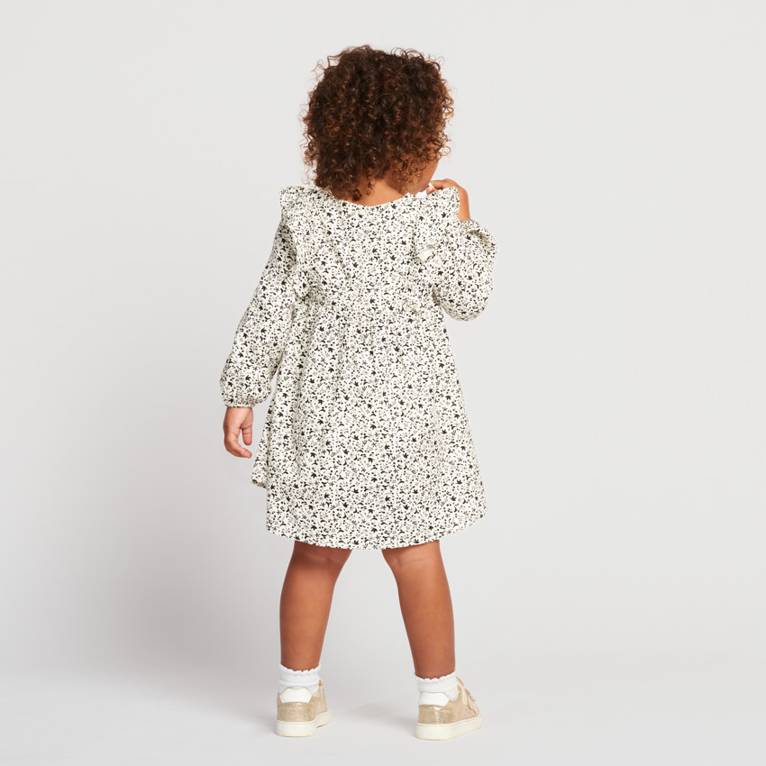 Robe manches longues fleurie pour bébé fille 