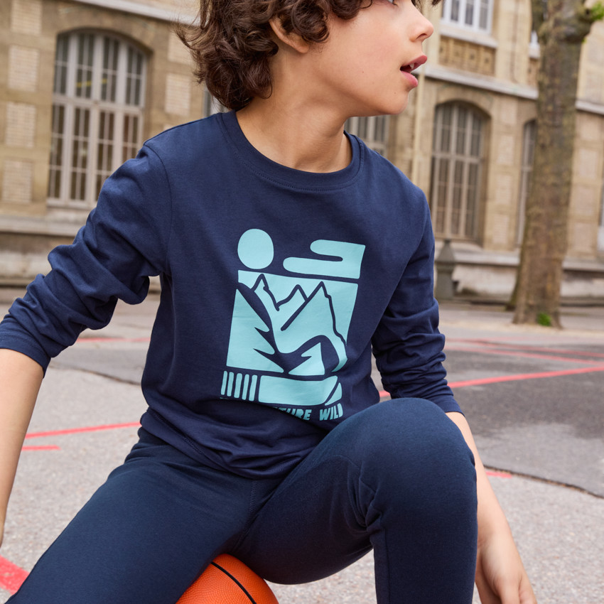 T-shirt manches longues printé pour garçon 