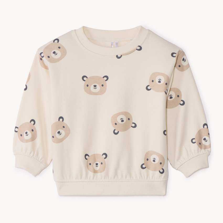 Sweat molleton oversize imprimé oursons pour bébé