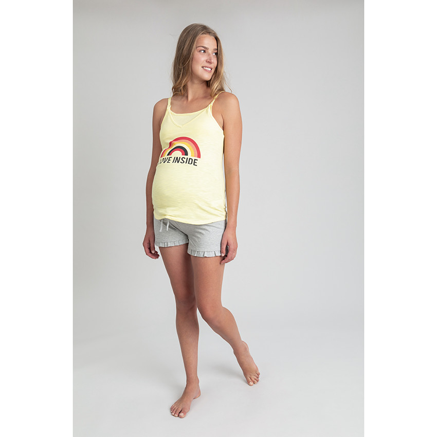 Débardeur de grossesse homewear à  message printé 