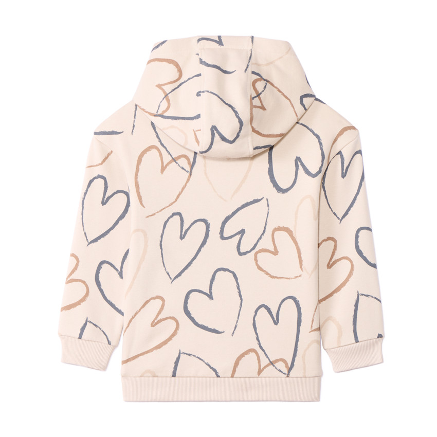 Sweat oversize imprimé à capuche fille 