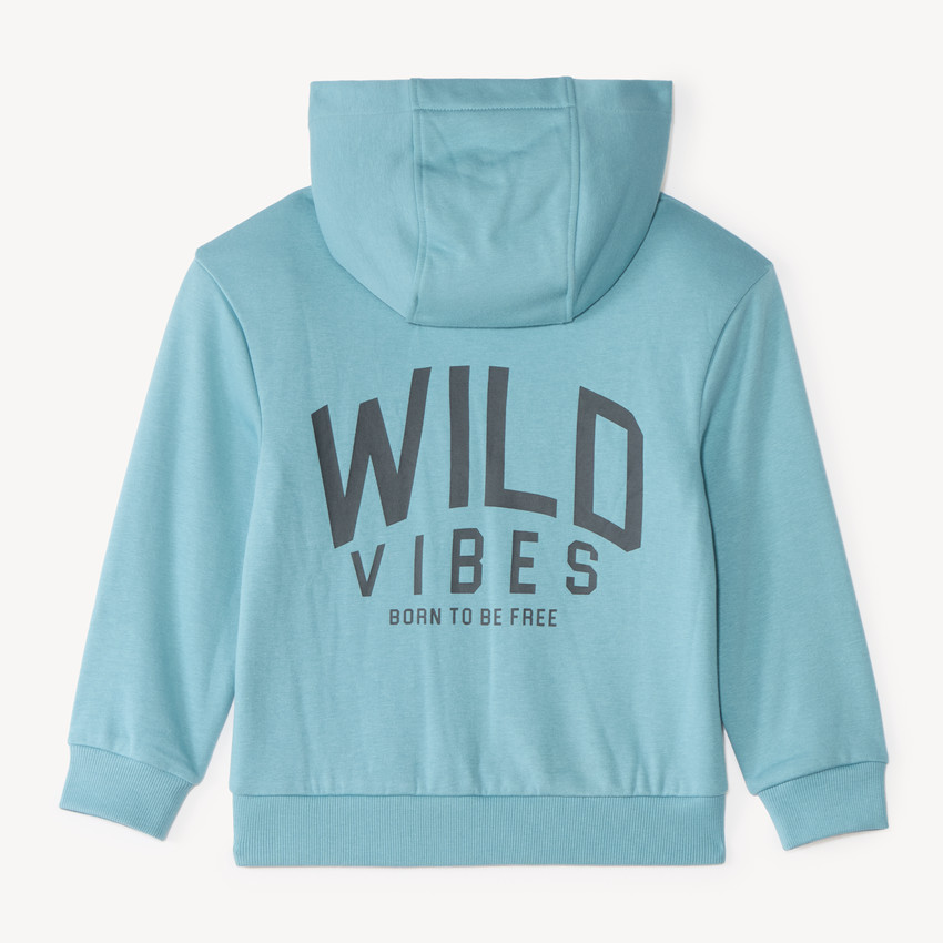Sweat capuche garçon molleton doublé sherpa 