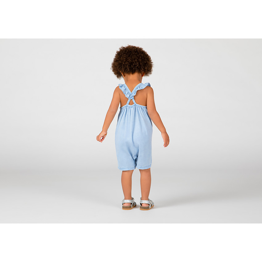 Combishort effet jean pour bébé fille 