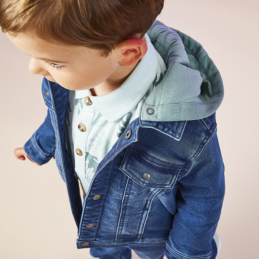 Polo manches courtes imprimé feuillage pour bébé garçon 