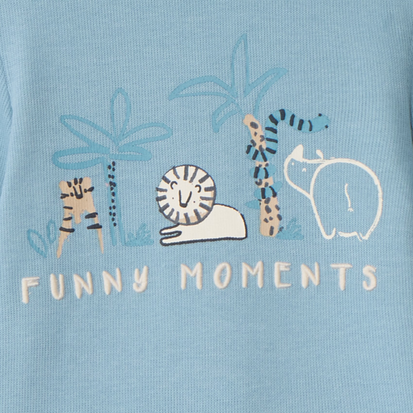 Ensemble sweat animaux de la savane + jogging pour bébé garçon 