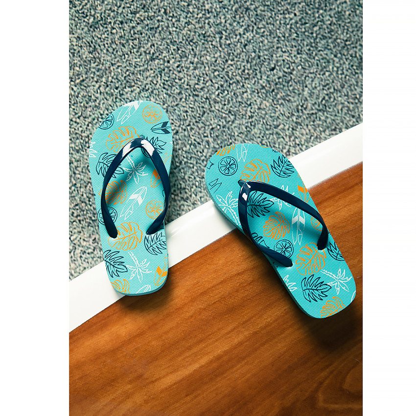 Tongs imprimé feuillage pour garçon avec lanière selon l'âge 