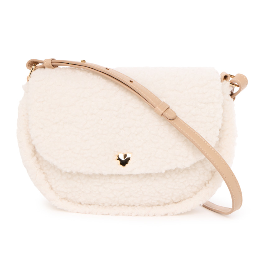 Sac bandoulière en sherpa moutonnée pour fille