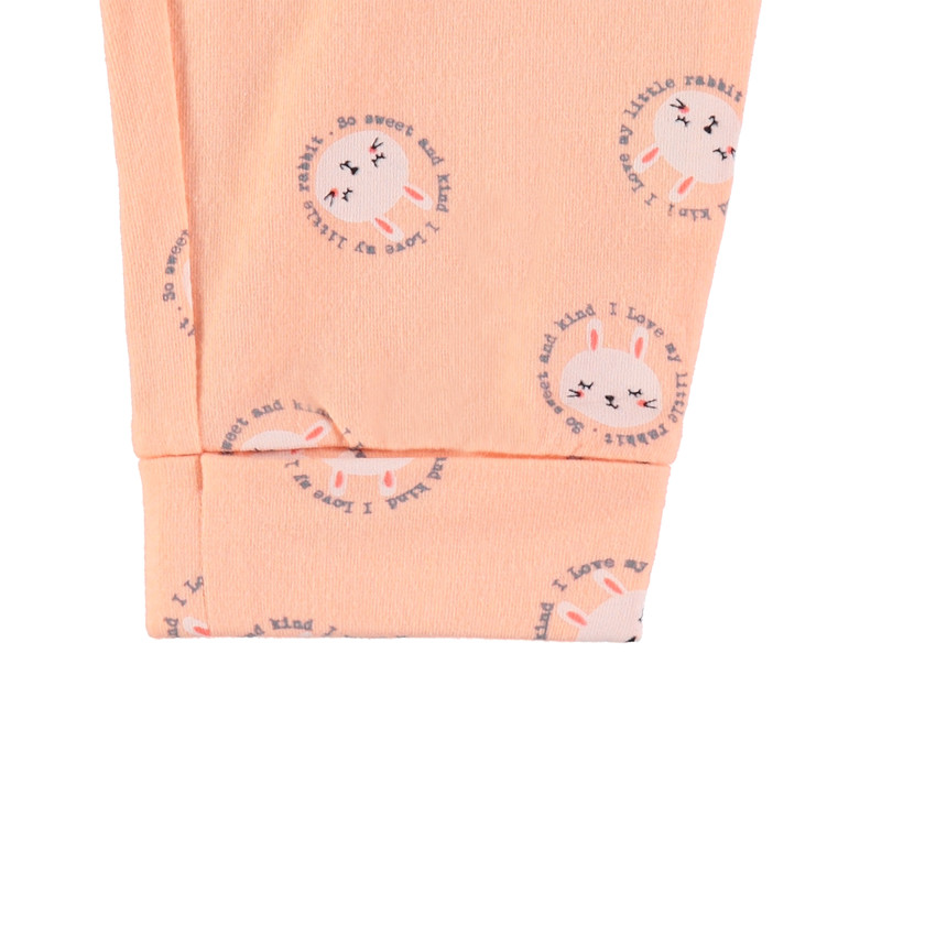 Ensemble de naissance avec pyjama body et bonnet print lapin 
