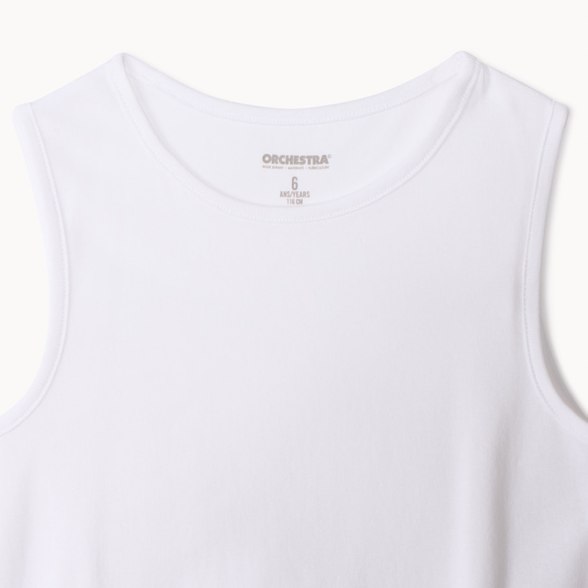 Lot de 3 maillots de corps débardeurs unis pour garçon 