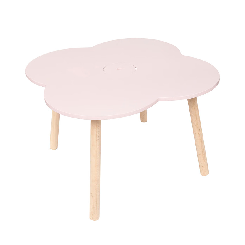 Table enfant en forme de fleur Ally rose 