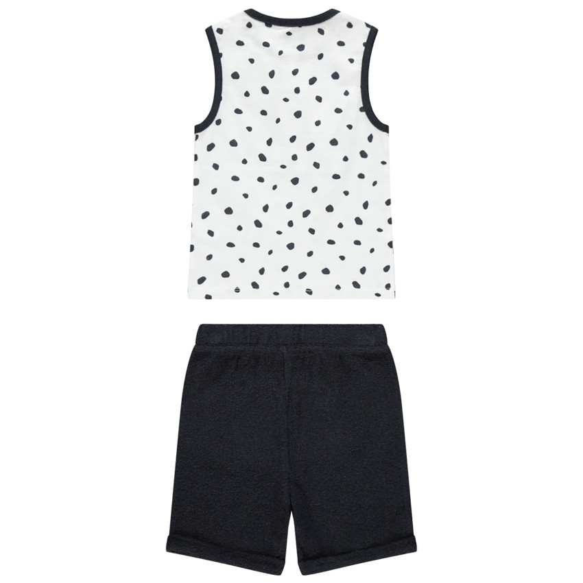 Ensemble avec débardeur print taches et short à poche 