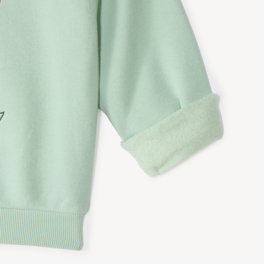 Sweat en molleton print fleuri pour fille 