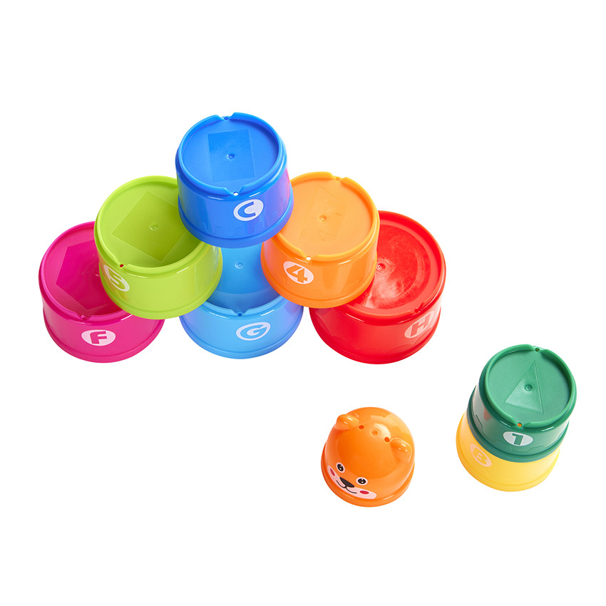 Lot de 9 tasses à empiler 