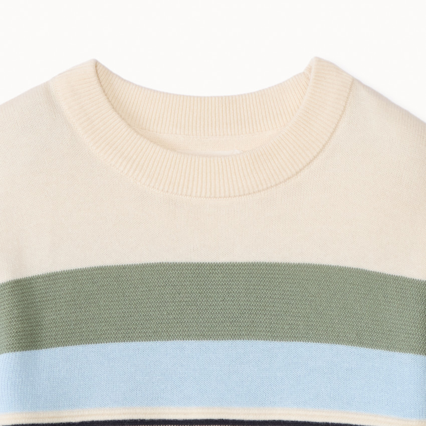 Pull en tricot fantaisie effet color block pour garçon 