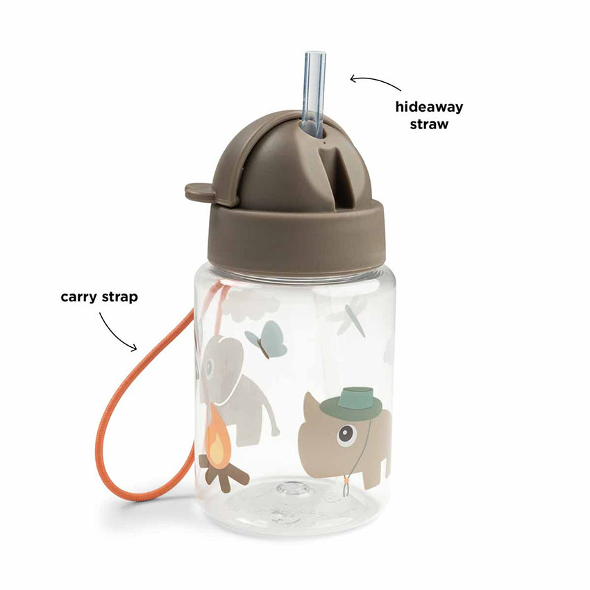 Gourde avec paille 280ml Tiny Trails Sable 