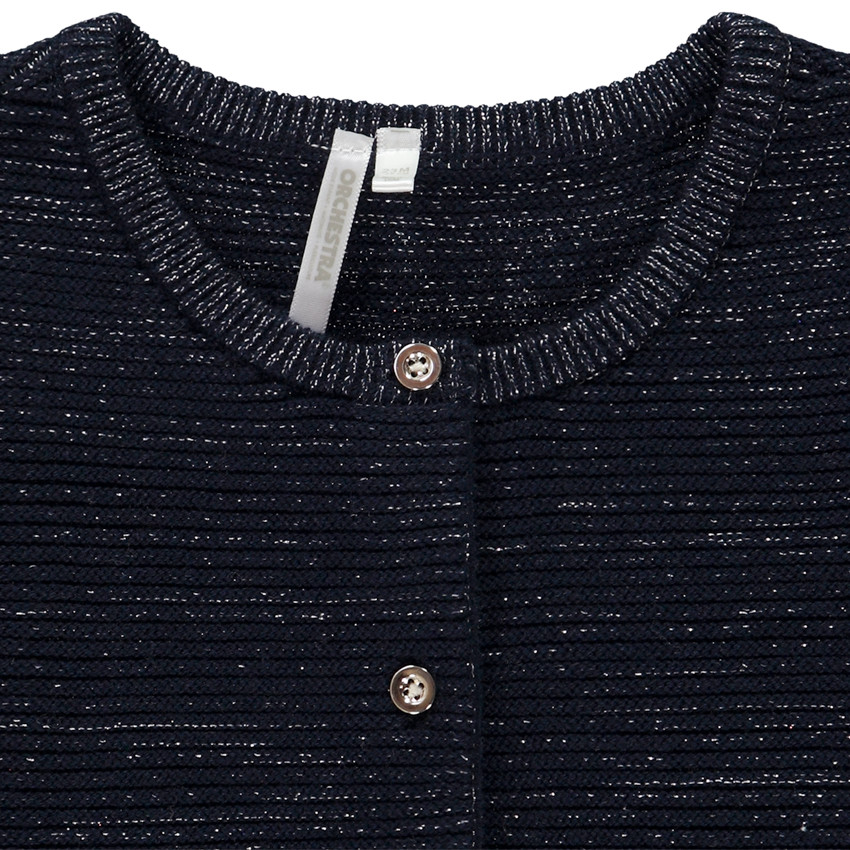 Gilet en tricot fantaisie scintillant pour bébé fille 