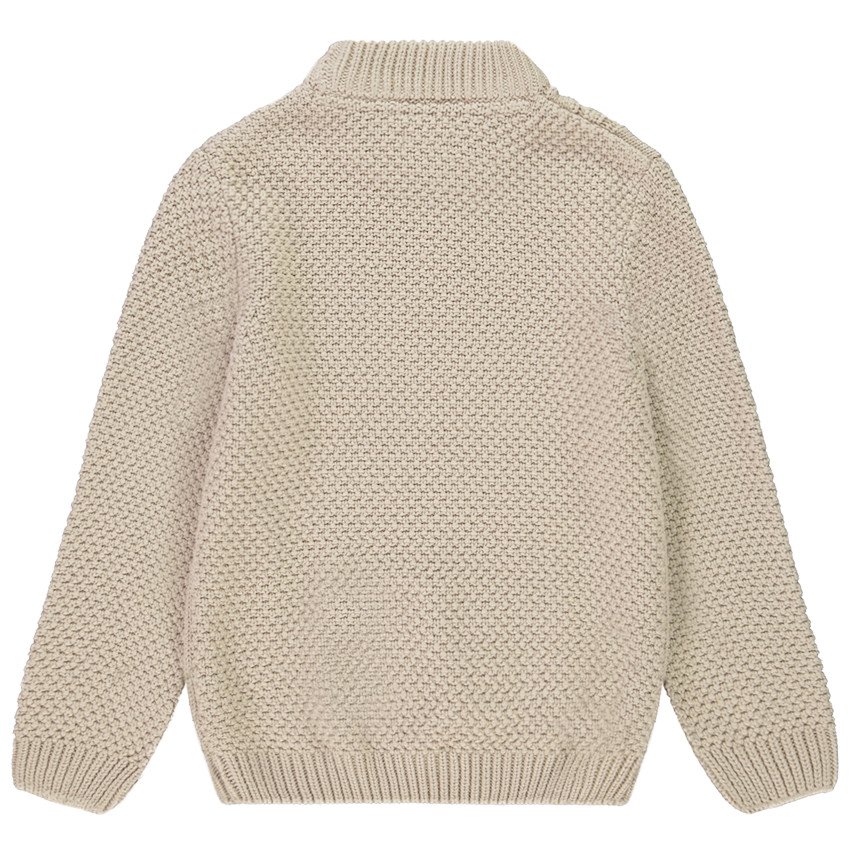 Pull manches longues fantaisie en tricot torsadé pour garçon 