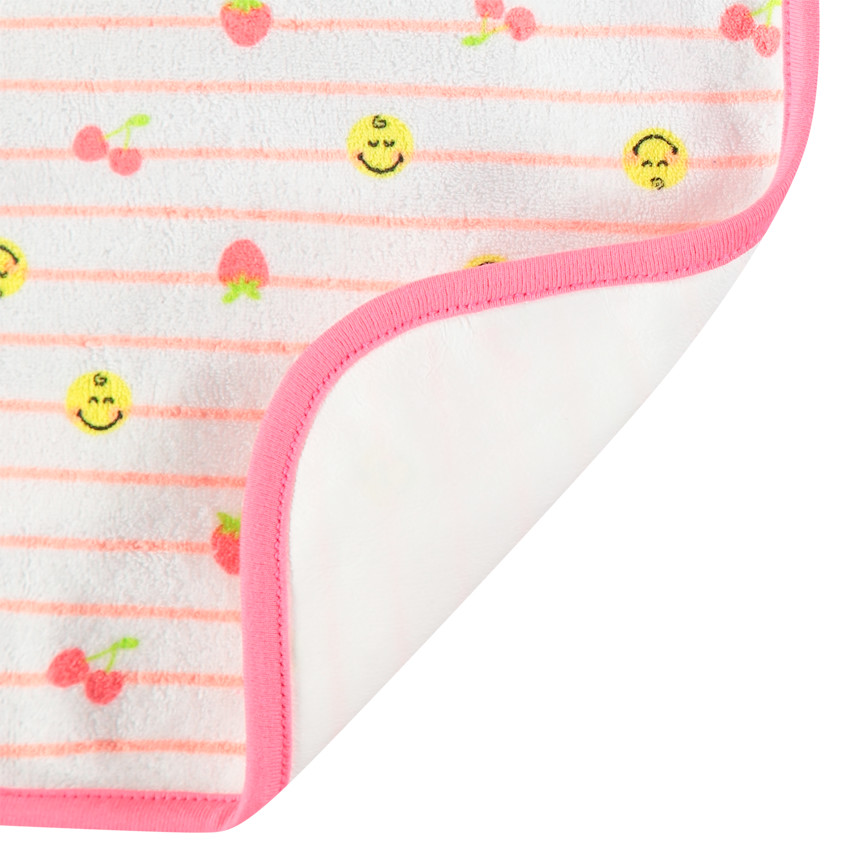 Lot de 2 bavoirs en éponge print SmileyWorld et rayures 