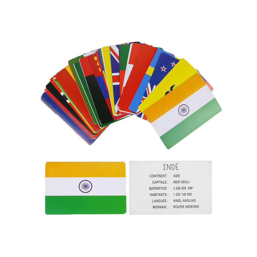 Cartes éducatives - Pays et drapeaux 