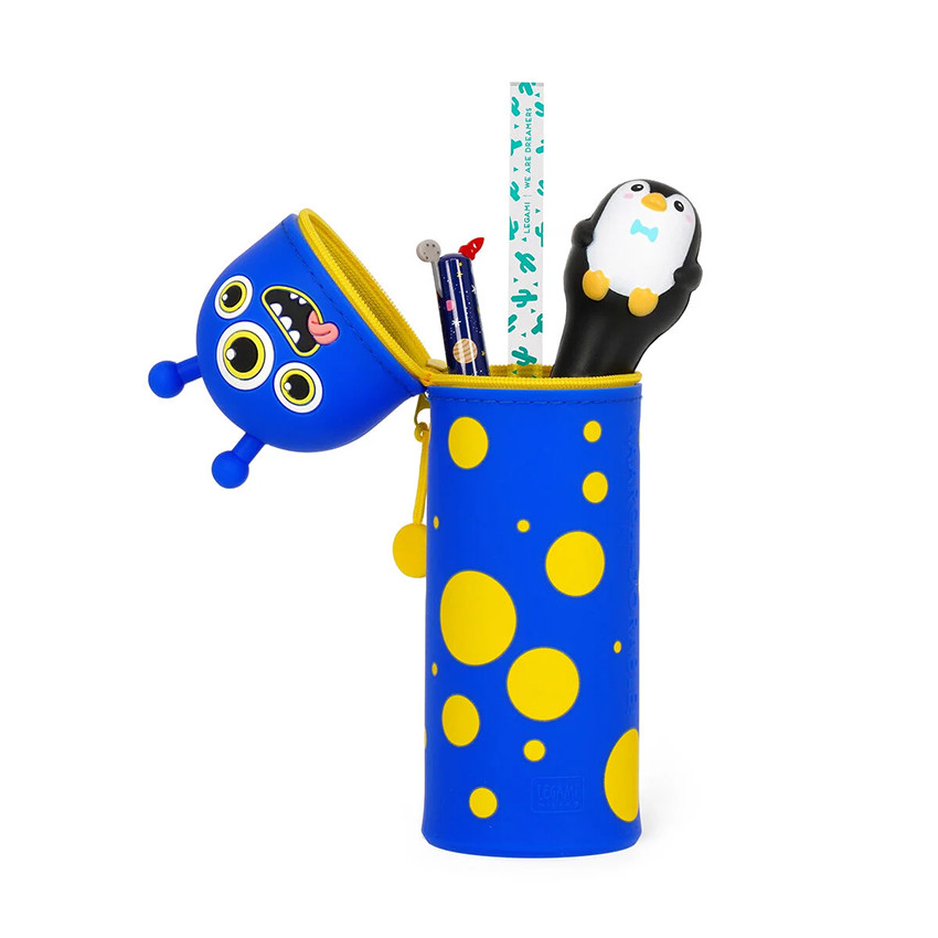 Trousse 2 en 1 en silicone Kawaii Monstre 