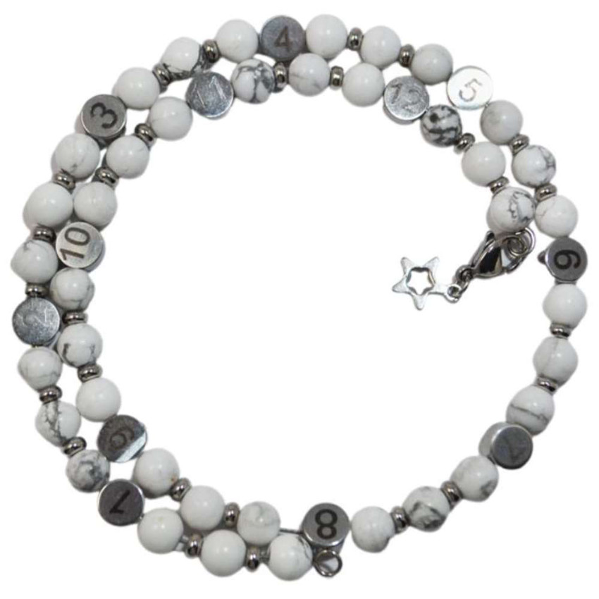 Bracelet d'allaitement en Howlite Magnésite