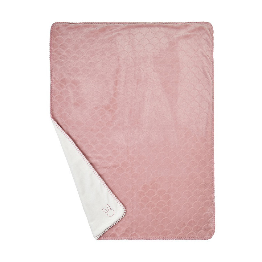 Couverture Wavy - Vieux rose - Lapidou - 100x75 cm 