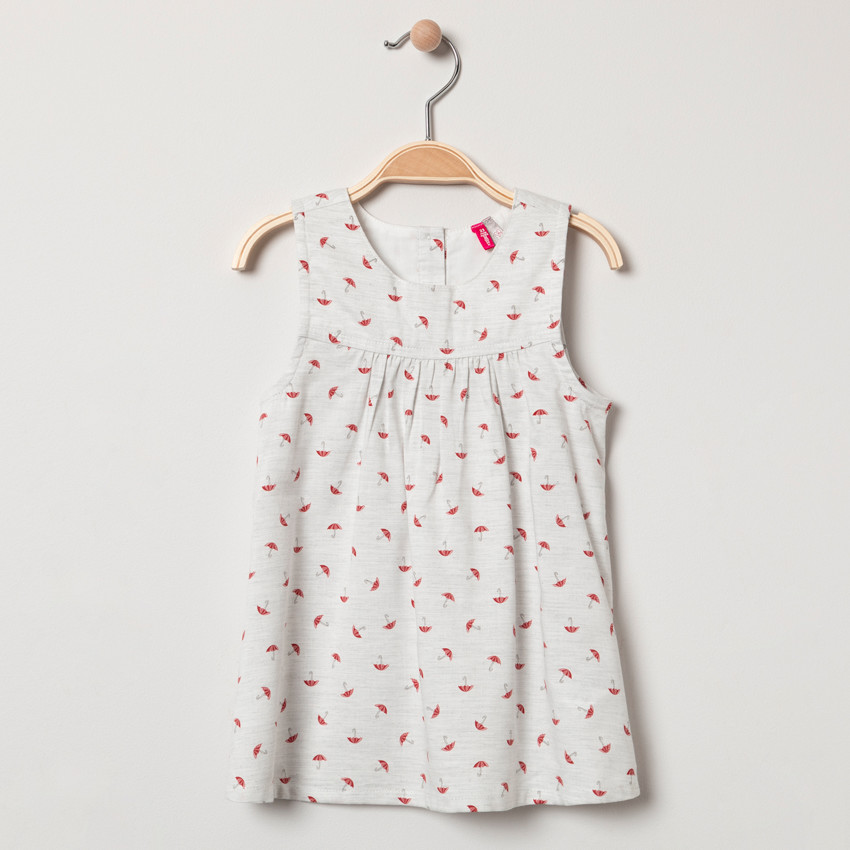 Tunique sans manches imprimée parapluies all-over 