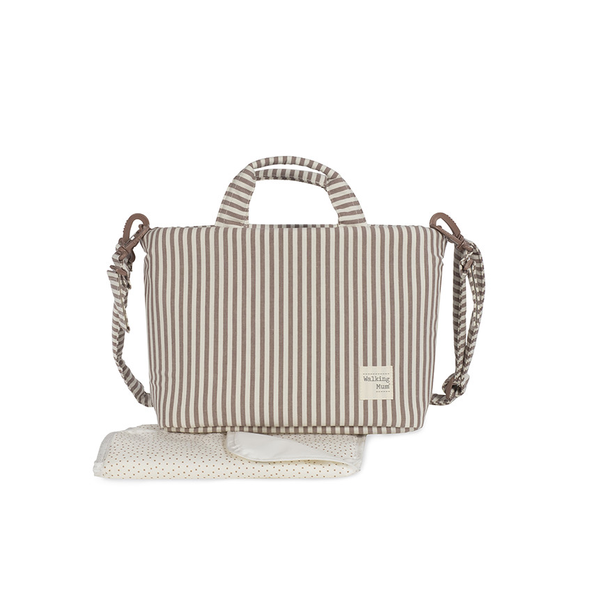 Sac à langer Praliné à rayures - Moka 