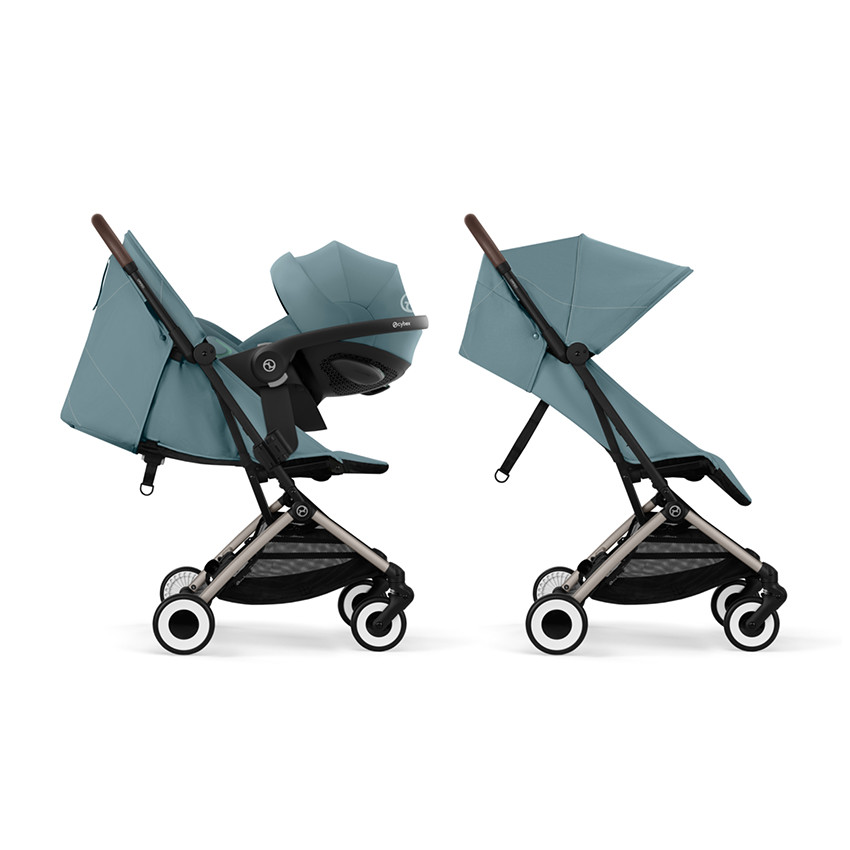 Poussette canne ultra-compacte Orfeo taupe/stormy blue 