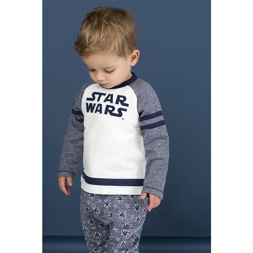 Jogging en molleton avec inscription brodée Star Wars™ et pantalon imprimé all-over 