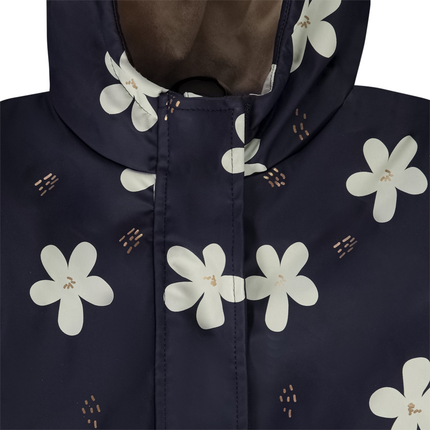 Parka gomme déperlante imprimé fleurs pour fille 