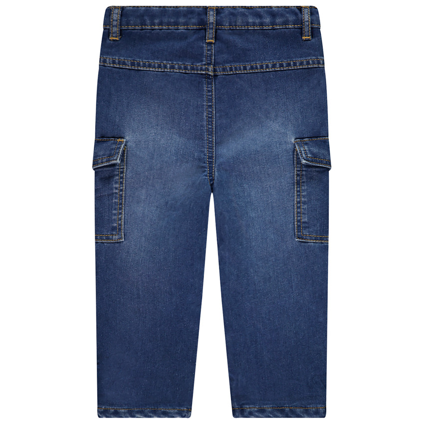 Jean en denim et doublure jersey effet cargo pour bébé garçon  
