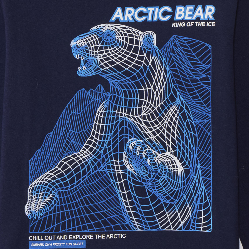 T-shirt manches longues print fantaisie Bear pour garçon  