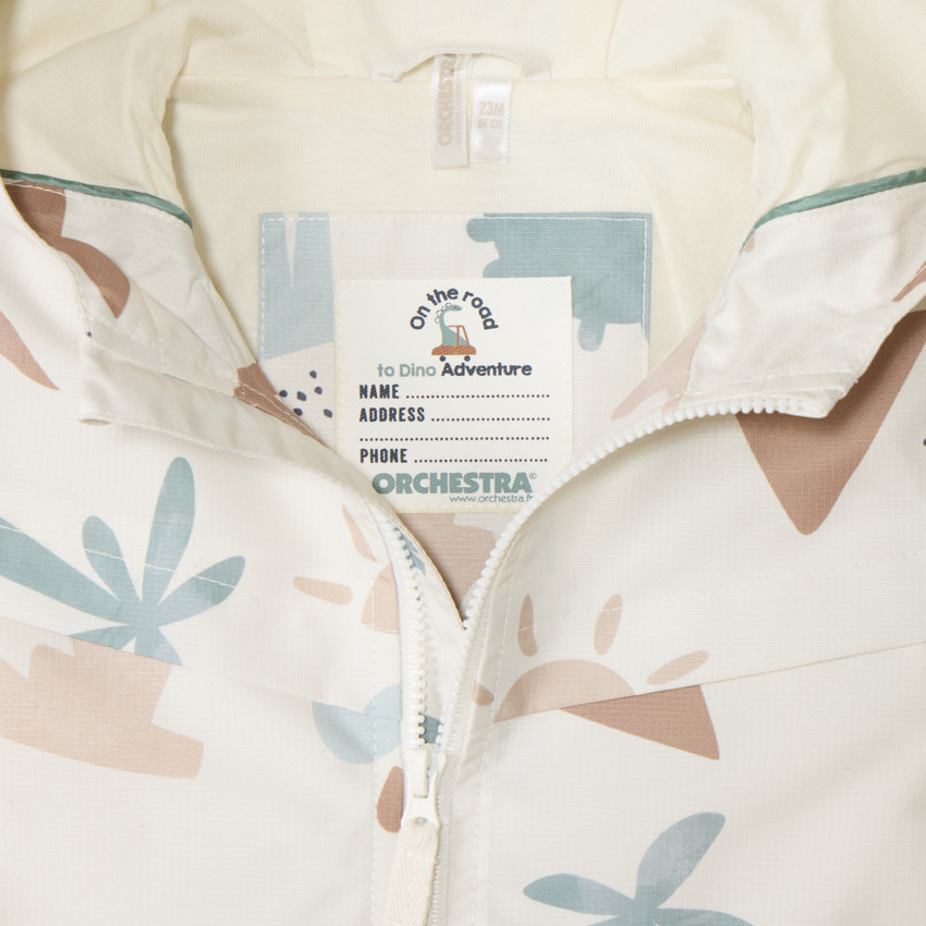 Coupe-vent en ribstop imprimé dinos pour bébé garçon 