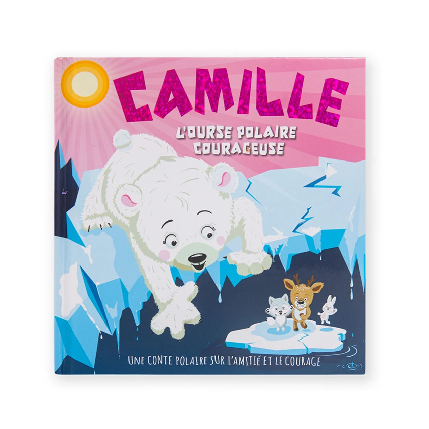 Livre personnalisé Camille l'ourse polaire courageuse 